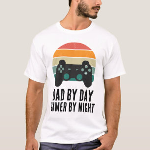 Camiseta Gamer Dad   Retro Sunset Fathers Day Funny Gaming