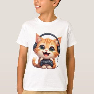 Camiseta Gamer de gato divertido - Regalo para amantes de g