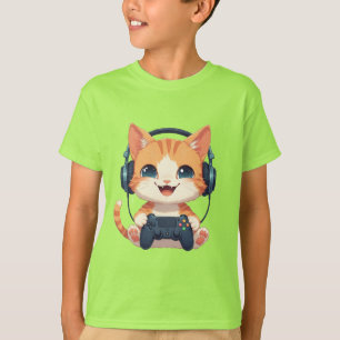 Camiseta Gamer de gato divertido - Regalo para amantes de g