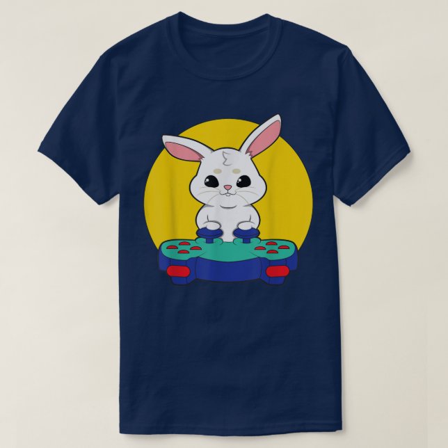 Camiseta Gamer de juegos de video de conejo  (Diseño del anverso)