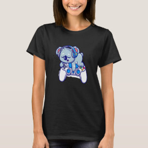 Camiseta Gamer de Koala Perezoso Video Juegos Animal Lindo