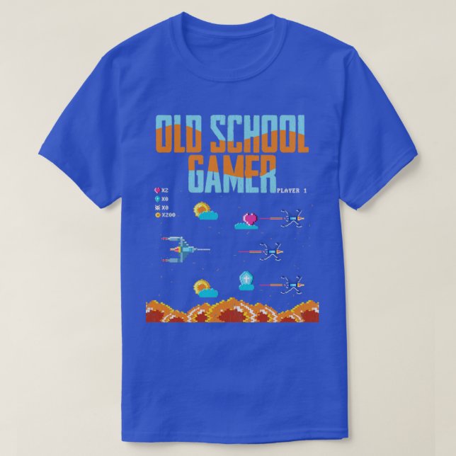 Camiseta Gamer de la vieja escuela (Diseño del anverso)