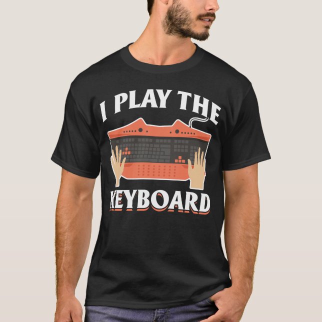 Camiseta Gamer de teclado: Humorística en la informática (Anverso)