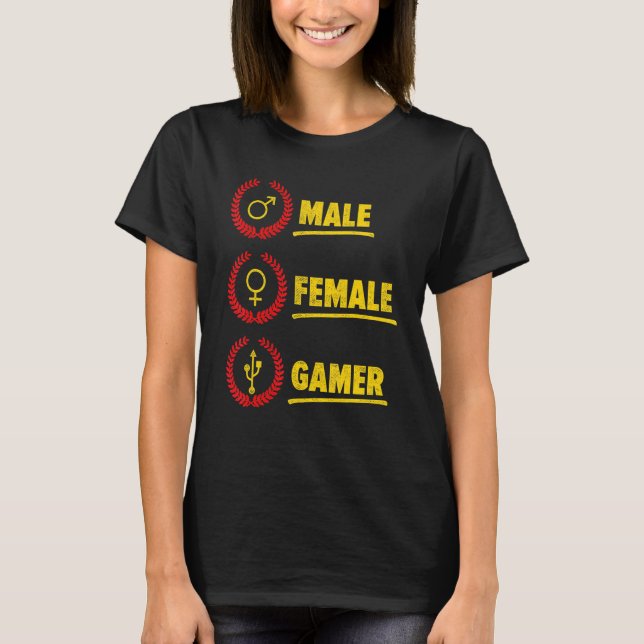 Camiseta Gamer de video jugador masculino de videojuegos Pc (Anverso)
