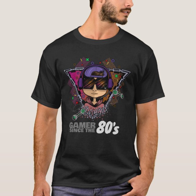 Camiseta Gamer desde los años 80 (Anverso)