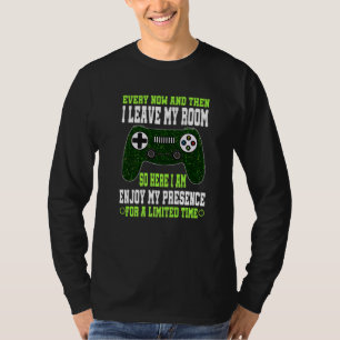 Camiseta Gamer Divertido De Vez En Cuando Salgo De Mi Habit