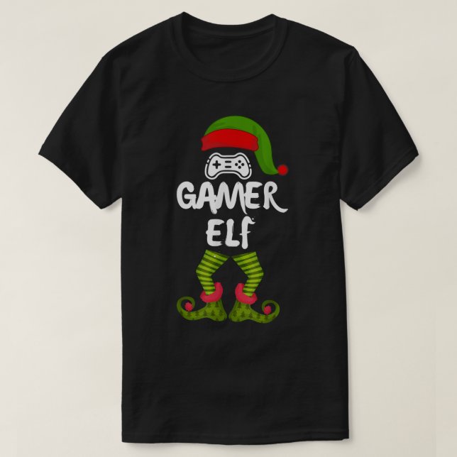 Camiseta Gamer Elf Christmas Gaming Design (Diseño del anverso)