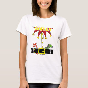 Camiseta Gamer Elf Matching Family Christmas Party Pajama O