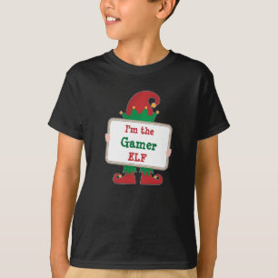 Camiseta Gamer Elf   Navidades personalizados hijos mayores