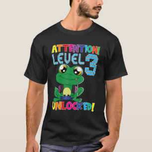 Camiseta Gamer Frog Boy Atención Nivel 3 Juegos desbloquead