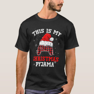 Camiseta Gamer Funny Video Game Controller Santa Hat Christ