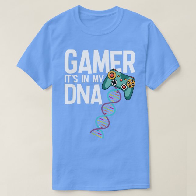 Camiseta Gamer gamer es en mi ADN1 (Diseño del anverso)