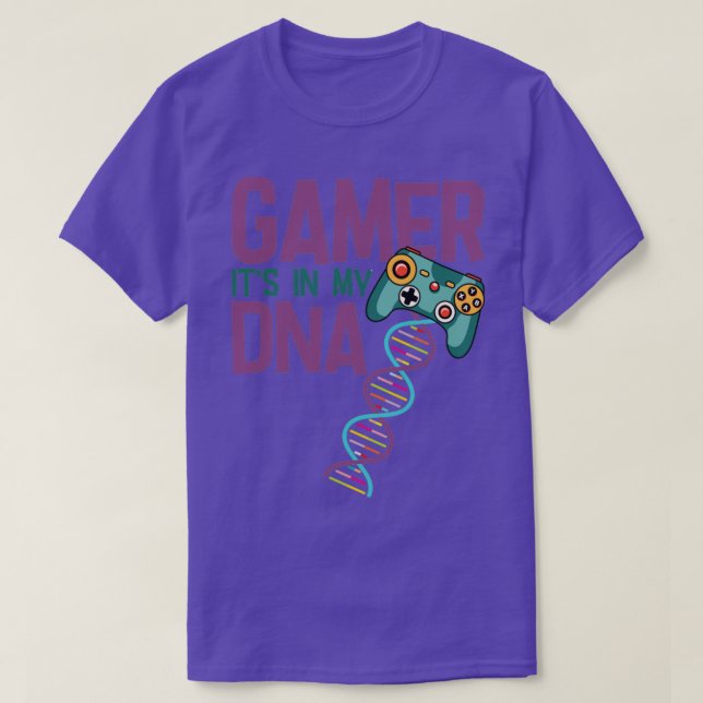 Camiseta Gamer Gamer está en mi ADN (Diseño del anverso)