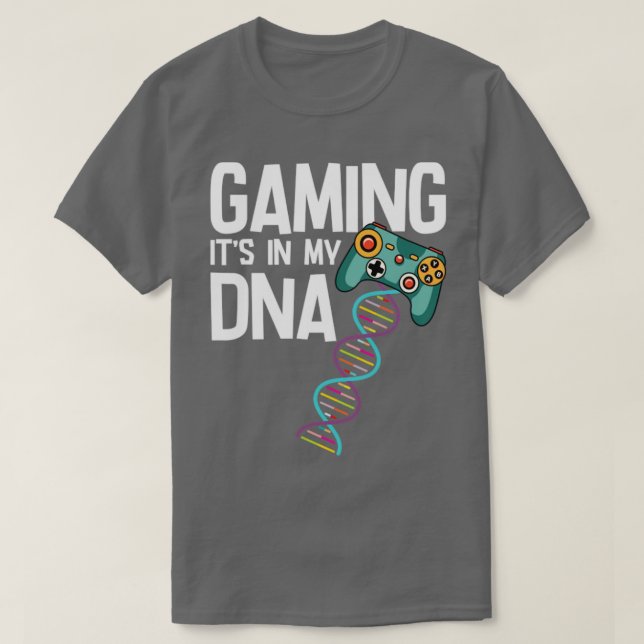 Camiseta Gamer Gaming Its In My DNA (Diseño del anverso)