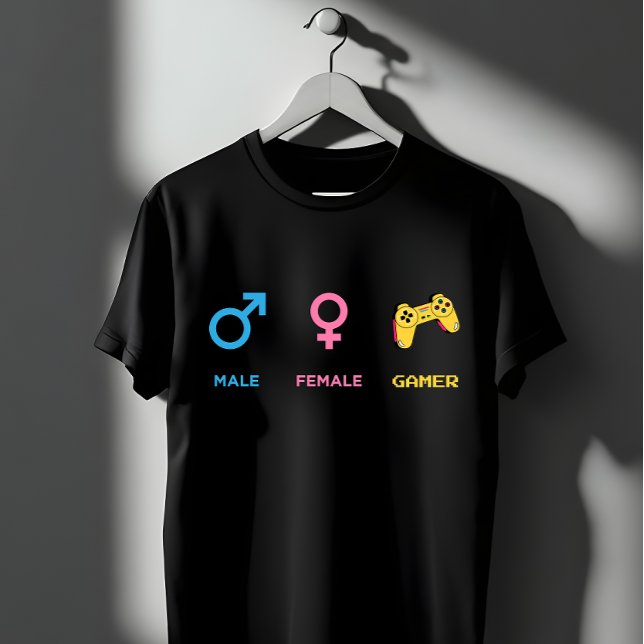 Camiseta Gamer Gender Symbols Controller Funny Design (Subido por el creador)