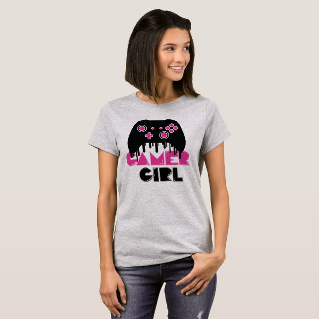 Camiseta Gamer girl chica mujeres Gaming juego de vídeo (Anverso completo)