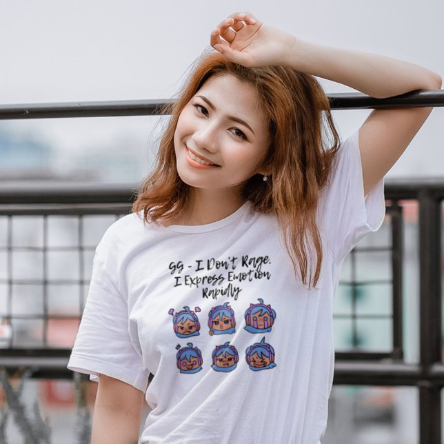 Camiseta Gamer Girl I Don’t Rage Kawaii Gaming Humor (Subido por el creador)