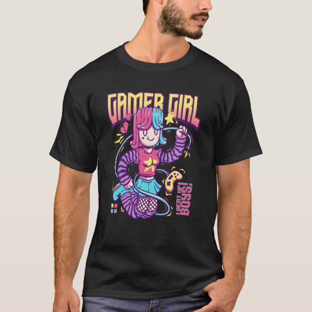 Camiseta Gamer Girl PC Gaming Video Game E girl Computer Ga (Anverso)