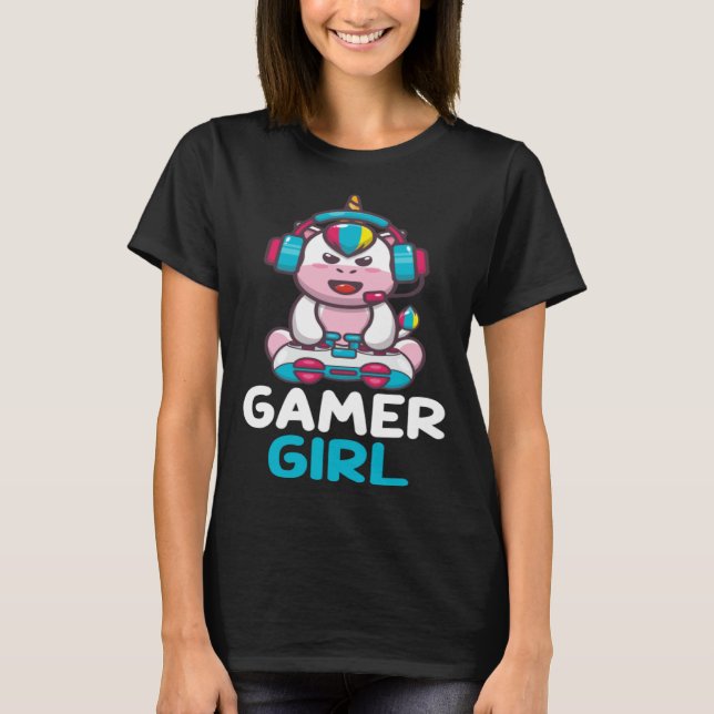 Camiseta Gamer Girl Yes i'm a gamer girl try to keep up (Anverso)