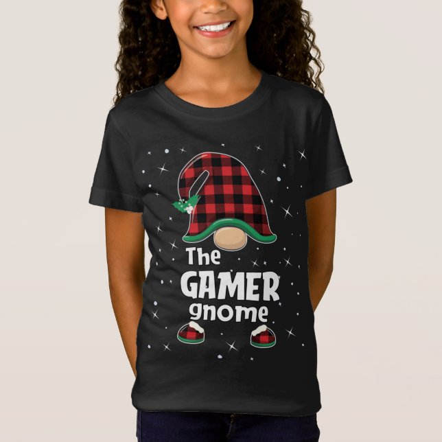 Camiseta Gamer Gnome Buffalo Navidades de correspondencia P (Anverso)