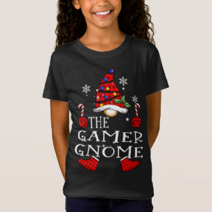 Camiseta Gamer Gnome Red Plaid Matando Navidades de familia