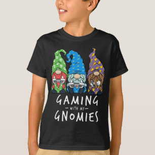 Camiseta Gamer Gnomes Juega Con Mis Gnomías