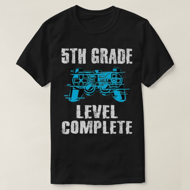 Camiseta Gamer Graduation 5th Grade Level Complete Video Ga (Diseño del anverso)
