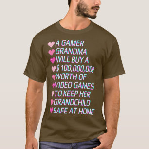 Camiseta Gamer Grandma Buys Millions Of Video Games Nana Mi