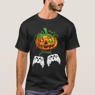 Camiseta Gamer Halloween S Para Niños Jack O Lantern Cos