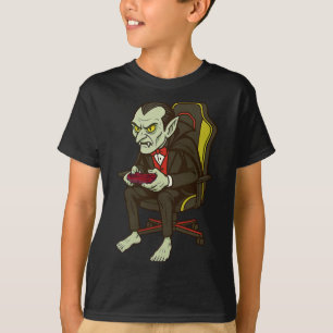 Camiseta Gamer Halloween Vampis Scary Gaming Video Juego Bo