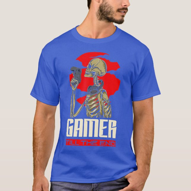 Camiseta Gamer Hasta El Final Gracioso Duelo De Juegos De V (Anverso)