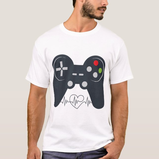 Camiseta Gamer Heartbeat 21 (Anverso)