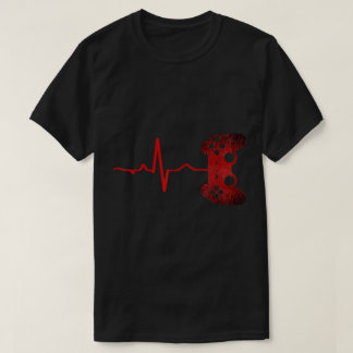 Camiseta Gamer Heartbeat Controller Design