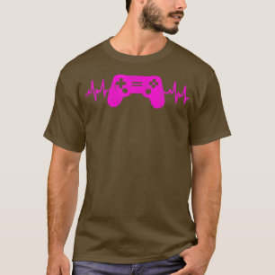 Camiseta Gamer Heartbeat Divertidos juegos de video Chicas 