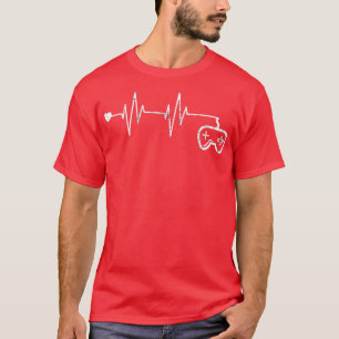 Camiseta Gamer Heartbeat TShirt Video Game Lover Gift1