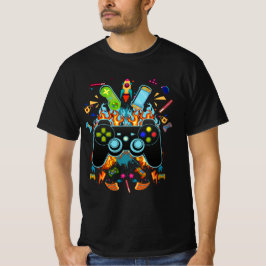 Camiseta Gamer Juegos de video de juegos gráficos estéticos