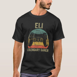 Camiseta Gamer legendario personalizado Eli Nombre Video Ga