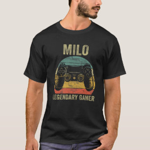 Camiseta Gamer legendario personalizado Milo Nombre Video G