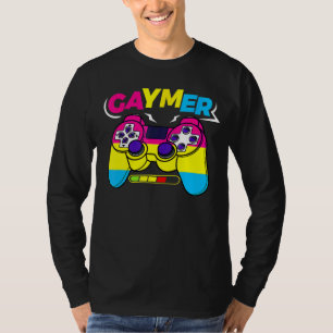Camiseta Gamer Lgbt Pride Controlador de videojuego Pansexu