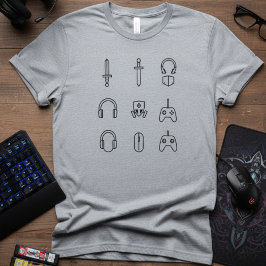 Camiseta Gamer Loadout Icons
