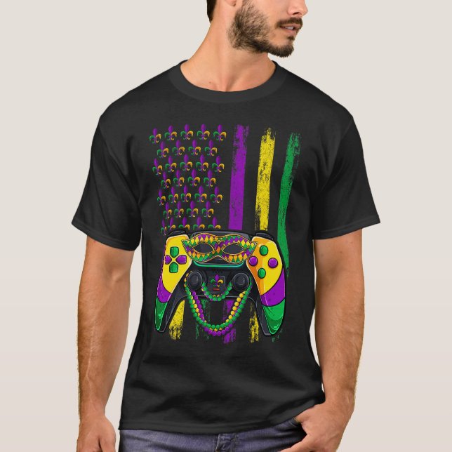 Camiseta Gamer Mardi Gras Beads Shirt (Anverso)