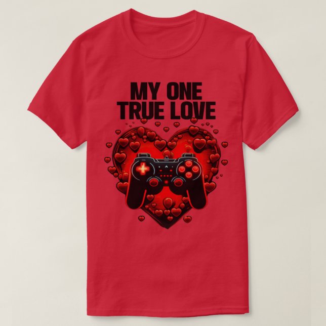 Camiseta Gamer mi verdadero amor (Diseño del anverso)