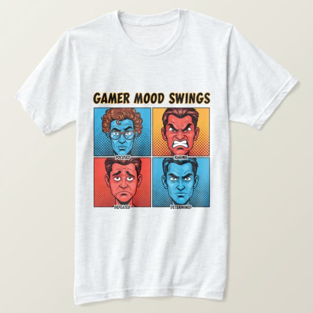 Camiseta Gamer mood swing funny T-Shirt (Anverso del diseño)