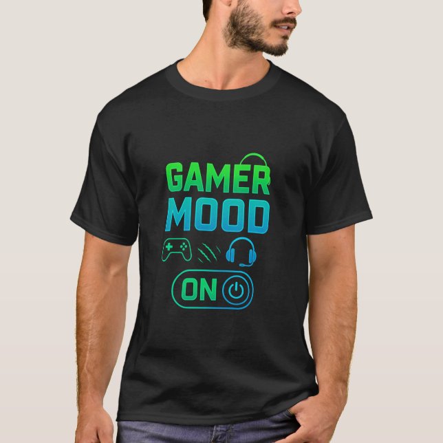 Camiseta Gamer Moon On (Anverso)