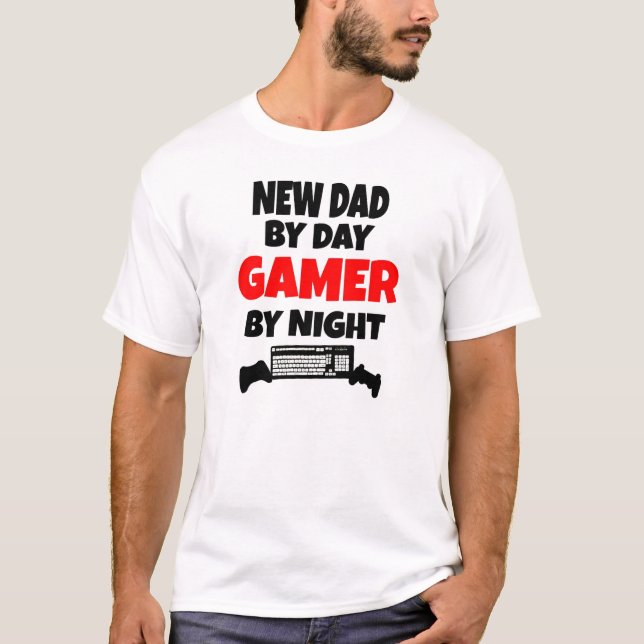 Camiseta Gamer nuevo papá (Anverso)