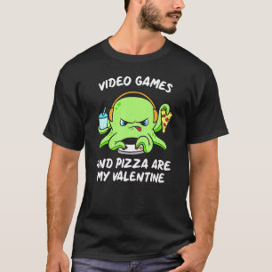 Camiseta Gamer Octopus Gaming Pizza Divertidos Videojuegos 