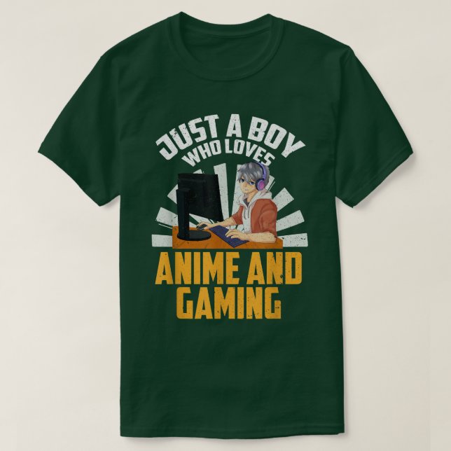 Camiseta Gamer Otaku Boys Videojuegos Manga Kawaii Japón A (Diseño del anverso)