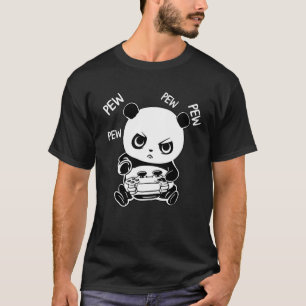 Camiseta Gamer Panda durmiendo Pew Addict regalos graciosos