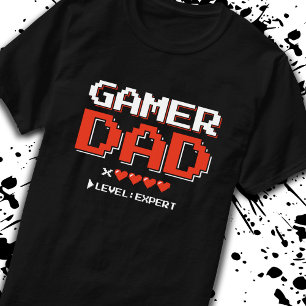 Camiseta Gamer papá padre de familia de parejas de 4 videoj