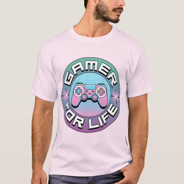 Camiseta Gamer para la vida (Anverso)